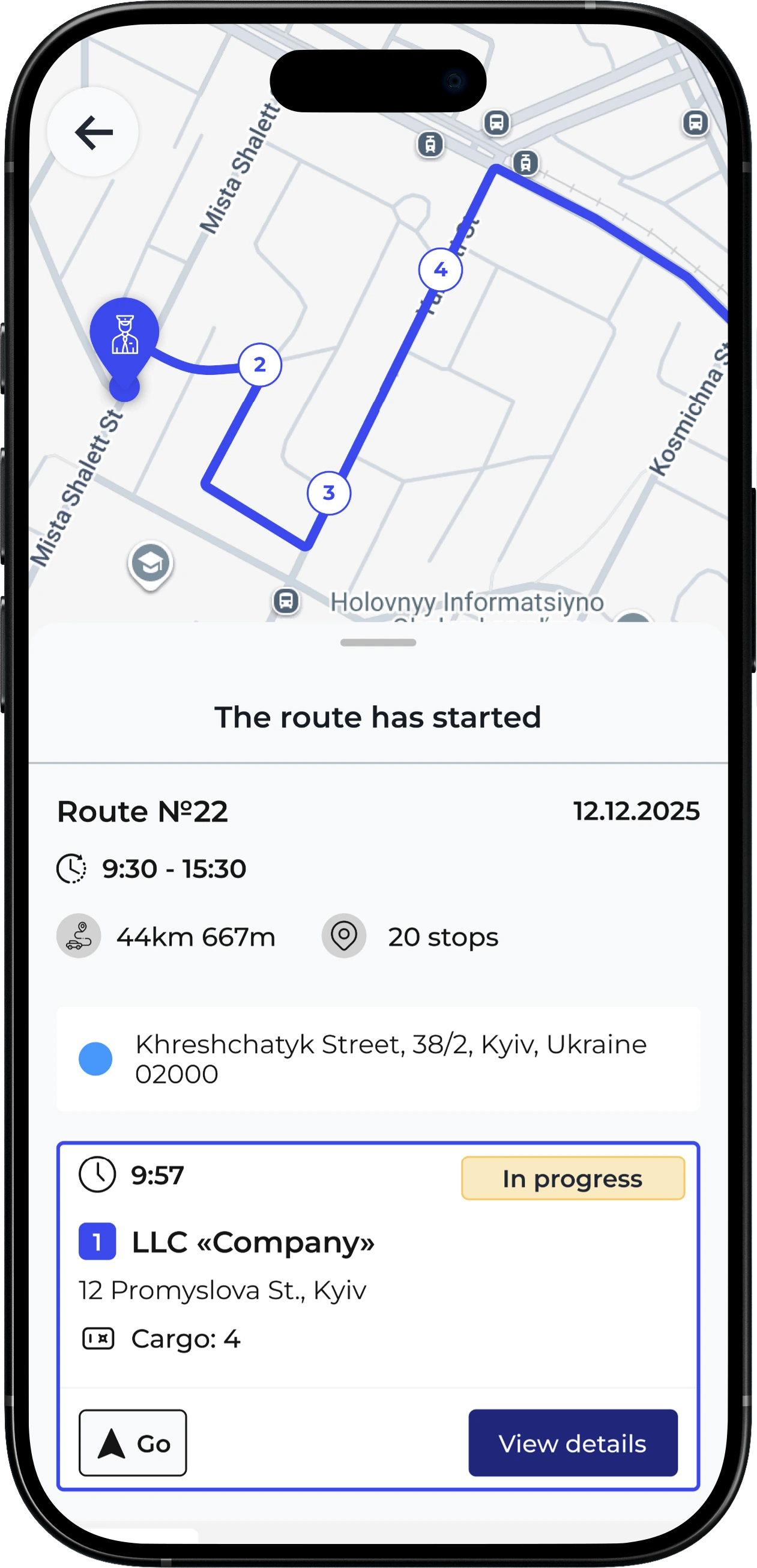 Fleetika F-Driver mobile app